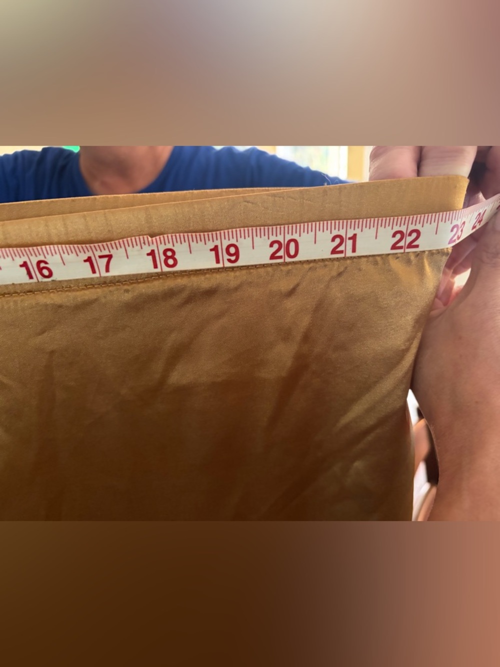 Relaxed Satin Wide-Leg Pants in Camel - Picture 5 of 7
